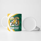 Australia 2026 Soccer Custom Ceramic Mug Go Socceroos Kangaroo Mascot Green Sporty