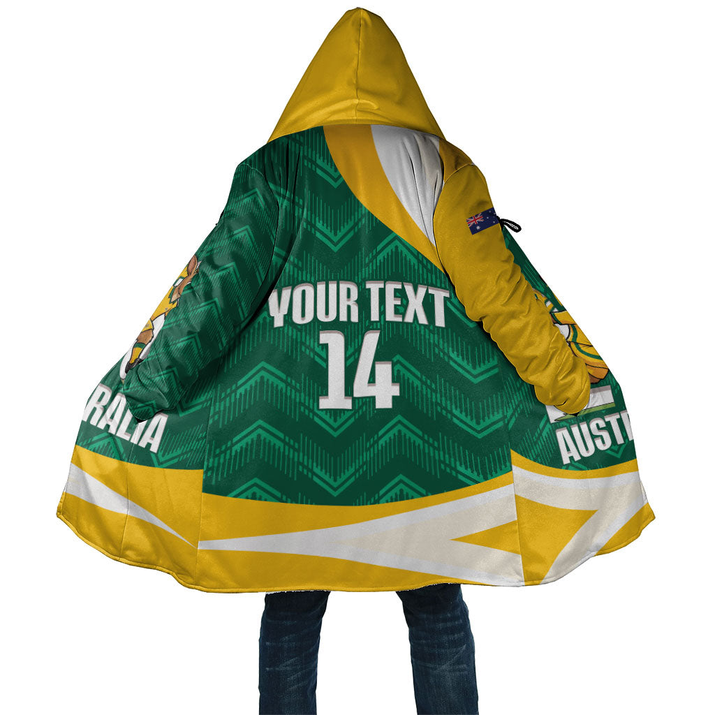 Australia 2026 Soccer Custom Cloak Go Socceroos Kangaroo Mascot Green Sporty