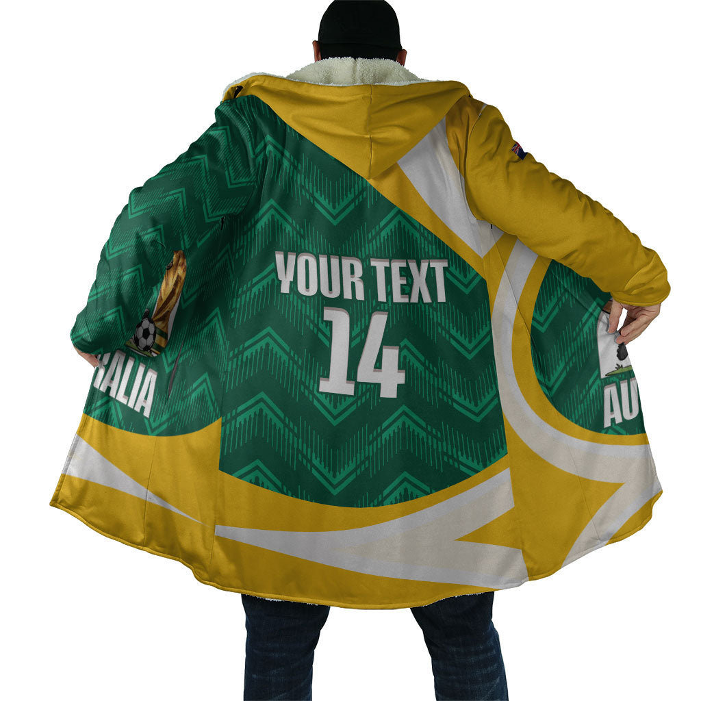 Australia 2026 Soccer Custom Cloak Go Socceroos Kangaroo Mascot Green Sporty