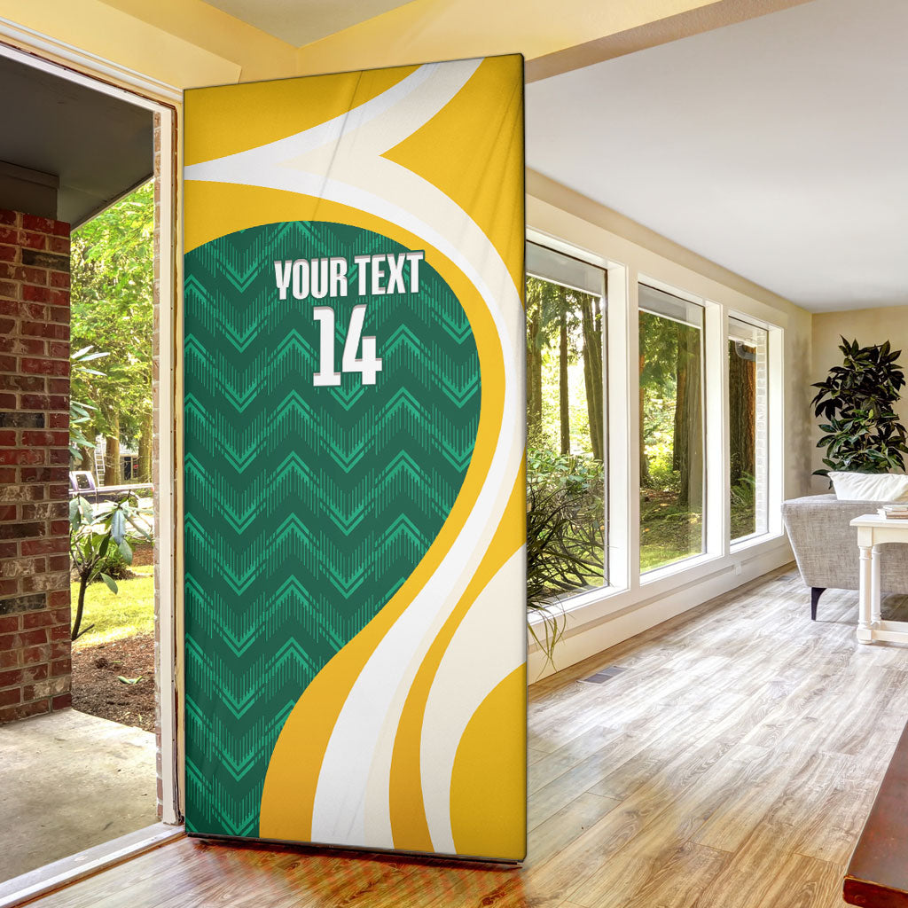 Australia 2026 Soccer Custom Door Cover Go Socceroos Kangaroo Mascot Green Sporty