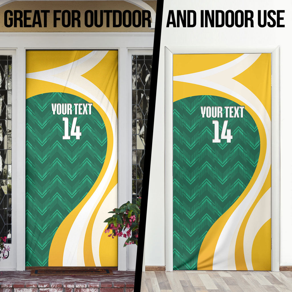 Australia 2026 Soccer Custom Door Cover Go Socceroos Kangaroo Mascot Green Sporty