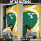 Australia 2026 Soccer Custom Door Cover Go Socceroos Kangaroo Mascot Green Sporty