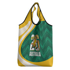 Australia 2026 Soccer Grocery Bag Go Socceroos Kangaroo Mascot Green Sporty