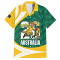Australia 2026 Soccer Custom Hawaiian Shirt Go Socceroos Kangaroo Mascot Green Sporty