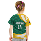 Australia 2026 Soccer Custom Kid T Shirt Go Socceroos Kangaroo Mascot Green Sporty
