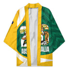 Australia 2026 Soccer Custom Kimono Go Socceroos Kangaroo Mascot Green Sporty