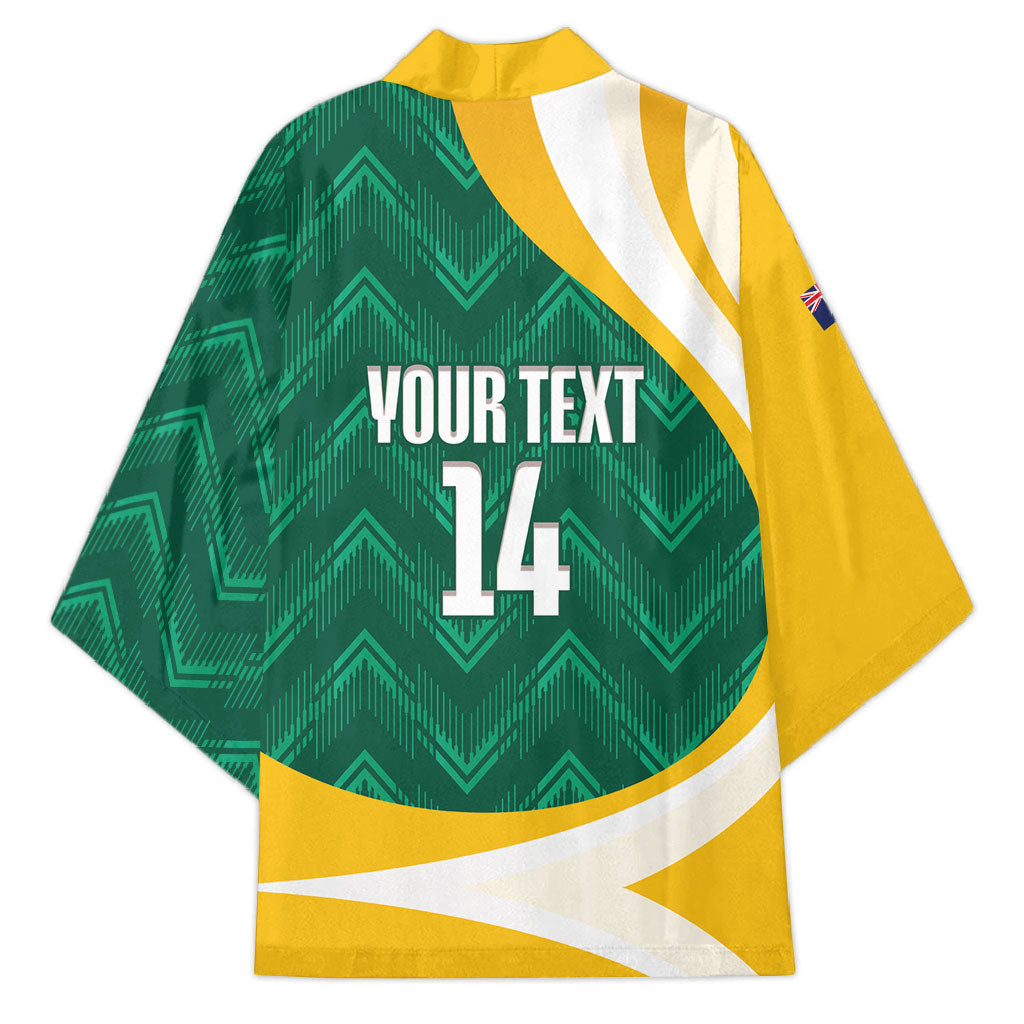 Australia 2026 Soccer Custom Kimono Go Socceroos Kangaroo Mascot Green Sporty