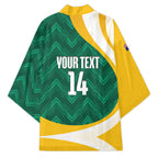 Australia 2026 Soccer Custom Kimono Go Socceroos Kangaroo Mascot Green Sporty