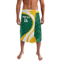 Australia 2026 Soccer Custom Lavalava Go Socceroos Kangaroo Mascot Green Sporty