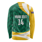 Australia 2026 Soccer Custom Long Sleeve Shirt Go Socceroos Kangaroo Mascot Green Sporty