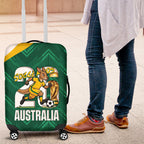 Australia 2026 Soccer Luggage Cover Go Socceroos Kangaroo Mascot Green Sporty