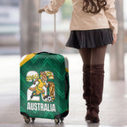 Australia 2026 Soccer Luggage Cover Go Socceroos Kangaroo Mascot Green Sporty