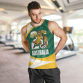 Australia 2026 Soccer Custom Men Tank Top Go Socceroos Kangaroo Mascot Green Sporty