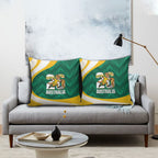Australia 2026 Soccer Pillow Cover Go Socceroos Kangaroo Mascot Green Sporty