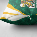 Australia 2026 Soccer Pillow Cover Go Socceroos Kangaroo Mascot Green Sporty