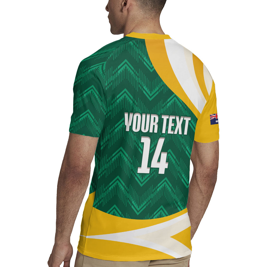 Australia 2026 Soccer Custom Rugby Jersey Go Socceroos Kangaroo Mascot Green Sporty