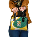 Australia 2026 Soccer Shoulder Handbag Go Socceroos Kangaroo Mascot Green Sporty