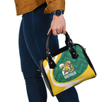 Australia 2026 Soccer Shoulder Handbag Go Socceroos Kangaroo Mascot Green Sporty