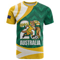 Australia 2026 Soccer Custom T Shirt Go Socceroos Kangaroo Mascot Green Sporty