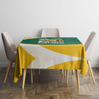 Australia 2026 Soccer Tablecloth Go Socceroos Kangaroo Mascot Green Sporty