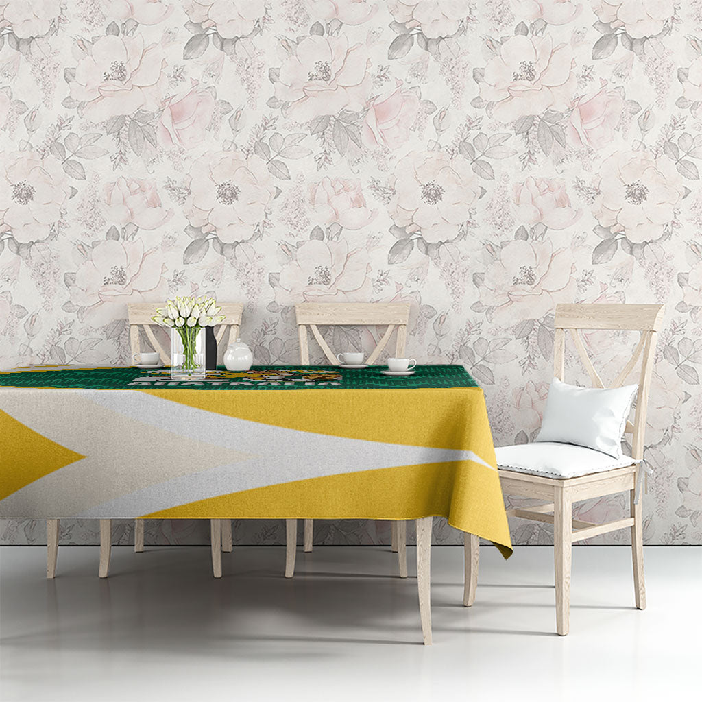 Australia 2026 Soccer Tablecloth Go Socceroos Kangaroo Mascot Green Sporty