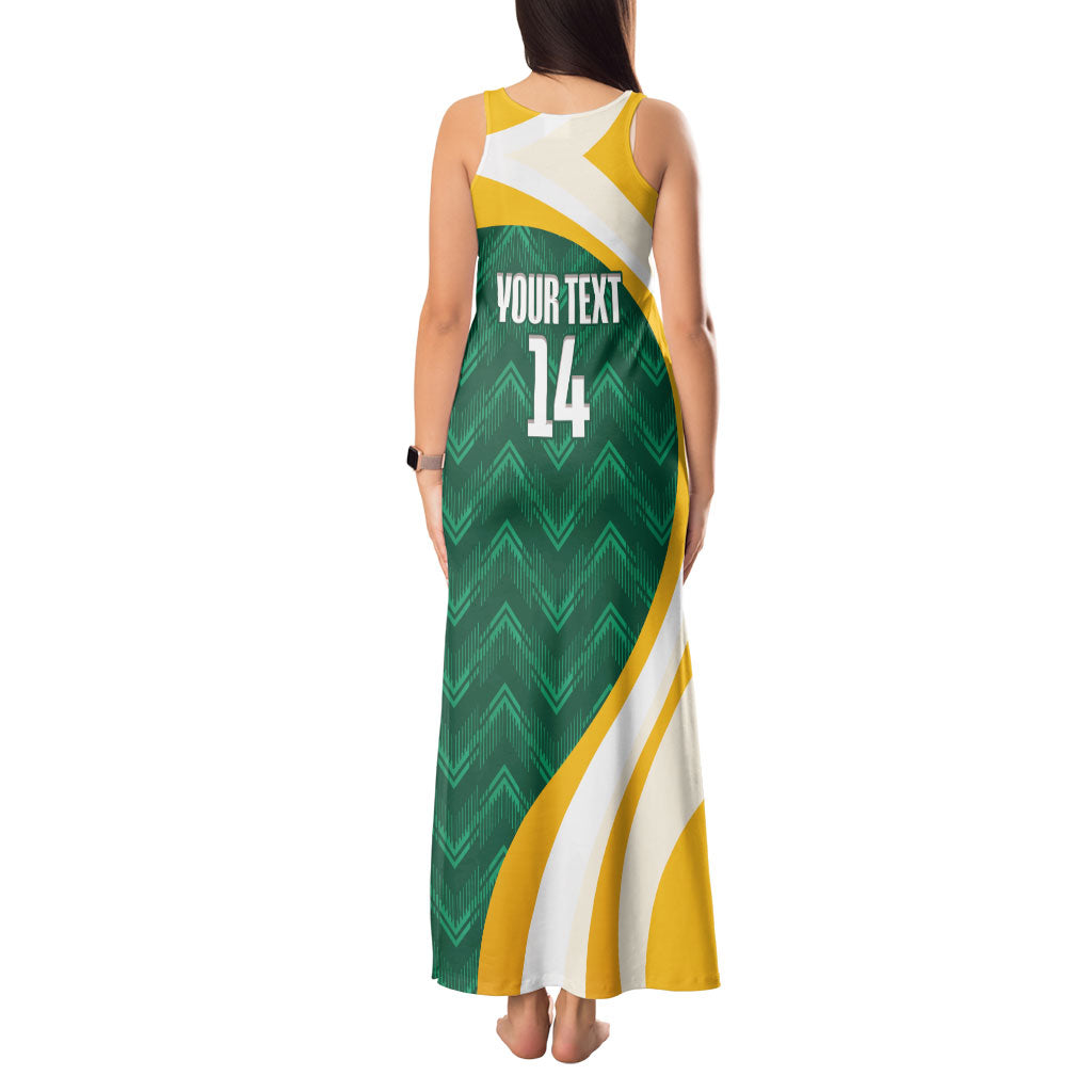 Australia 2026 Soccer Custom Tank Maxi Dress Go Socceroos Kangaroo Mascot Green Sporty