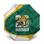 Australia 2026 Soccer Umbrella Go Socceroos Kangaroo Mascot Green Sporty