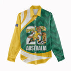 Australia 2026 Soccer Custom Women Casual Shirt Go Socceroos Kangaroo Mascot Green Sporty