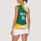 Australia 2026 Soccer Custom Women Sleeveless Polo Shirt Go Socceroos Kangaroo Mascot Green Sporty