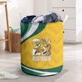Australia 2026 Soccer Laundry Basket Go Socceroos Kangaroo Mascot Yellow Sporty