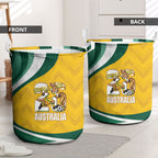 Australia 2026 Soccer Laundry Basket Go Socceroos Kangaroo Mascot Yellow Sporty