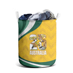 Australia 2026 Soccer Laundry Basket Go Socceroos Kangaroo Mascot Yellow Sporty