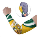 Australia 2026 Soccer Custom Arm Sleeves Go Socceroos Kangaroo Mascot Yellow Sporty