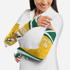 Australia 2026 Soccer Custom Arm Sleeves Go Socceroos Kangaroo Mascot Yellow Sporty