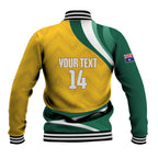 Australia 2026 Soccer Custom Baseball Jacket Go Socceroos Kangaroo Mascot Yellow Sporty
