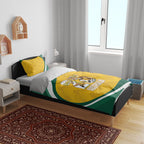 Australia 2026 Soccer Bedding Set Go Socceroos Kangaroo Mascot Yellow Sporty
