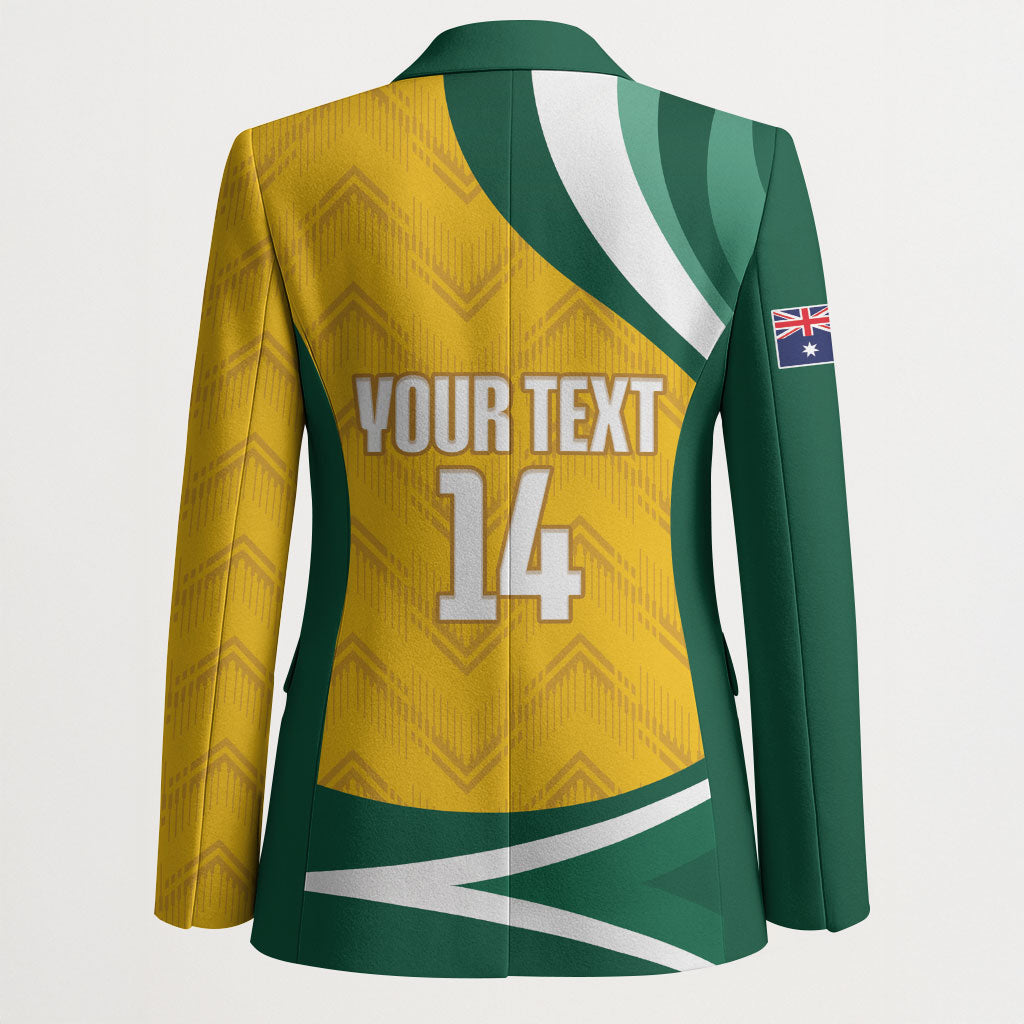 Australia 2026 Soccer Custom Blazer Go Socceroos Kangaroo Mascot Yellow Sporty