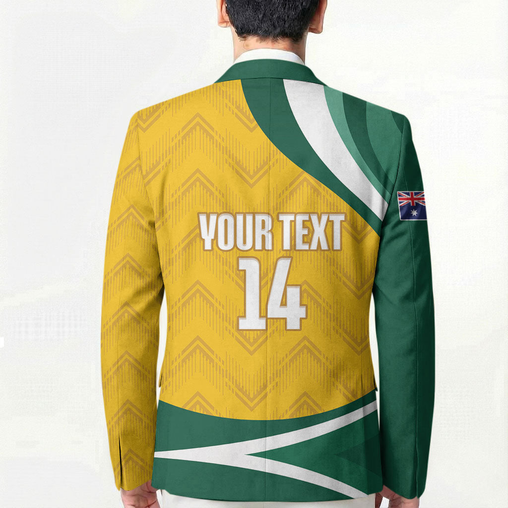 Australia 2026 Soccer Custom Blazer Go Socceroos Kangaroo Mascot Yellow Sporty