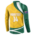 Australia 2026 Soccer Custom Button Sweatshirt Go Socceroos Kangaroo Mascot Yellow Sporty