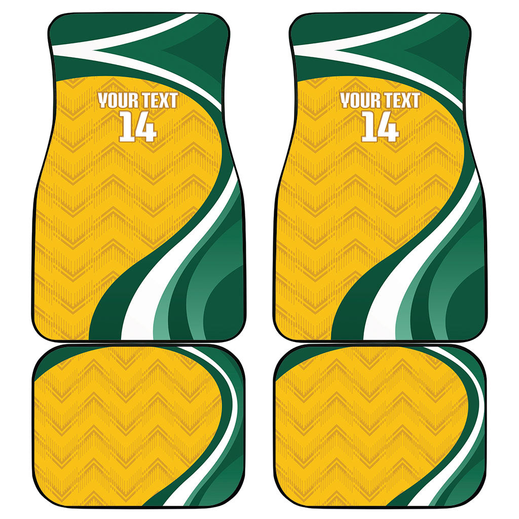Australia 2026 Soccer Custom Car Mats Go Socceroos Kangaroo Mascot Yellow Sporty