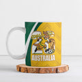 Australia 2026 Soccer Custom Ceramic Mug Go Socceroos Kangaroo Mascot Yellow Sporty