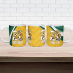 Australia 2026 Soccer Custom Ceramic Mug Go Socceroos Kangaroo Mascot Yellow Sporty