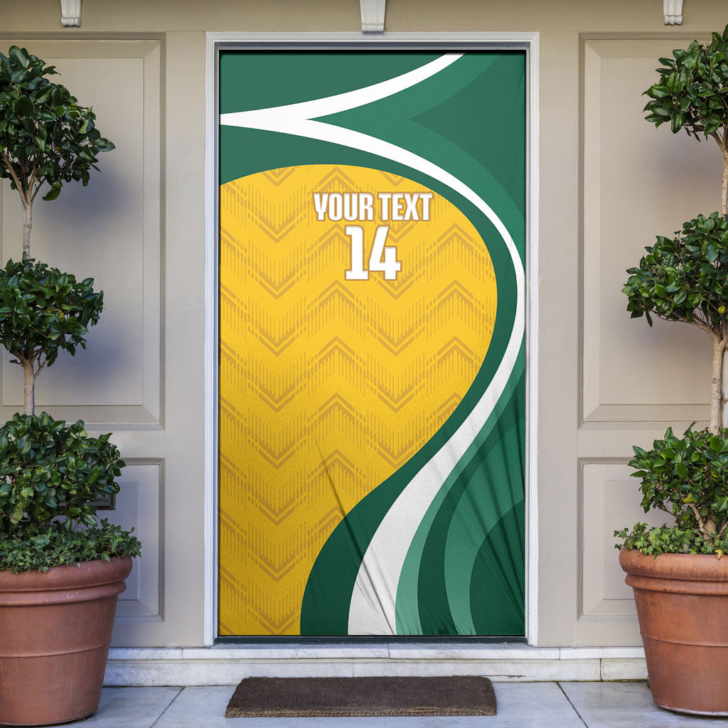 Australia 2026 Soccer Custom Door Cover Go Socceroos Kangaroo Mascot Yellow Sporty