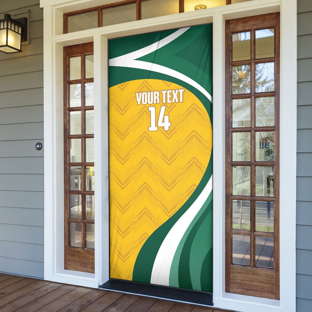 Australia 2026 Soccer Custom Door Cover Go Socceroos Kangaroo Mascot Yellow Sporty