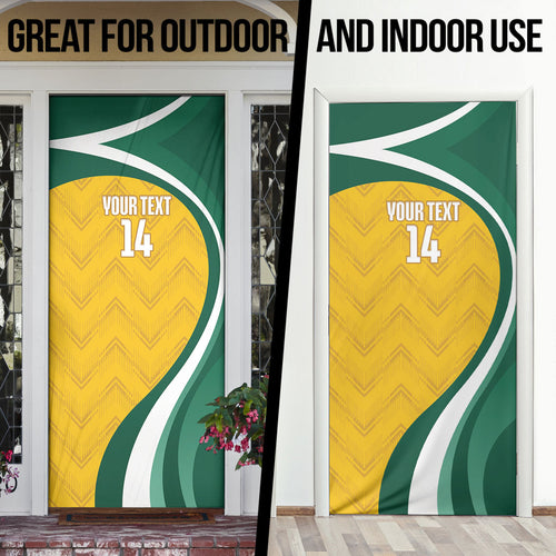 Australia 2026 Soccer Custom Door Cover Go Socceroos Kangaroo Mascot Yellow Sporty