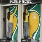 Australia 2026 Soccer Custom Door Cover Go Socceroos Kangaroo Mascot Yellow Sporty