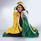 Australia 2026 Soccer Hooded Blanket Go Socceroos Kangaroo Mascot Yellow Sporty