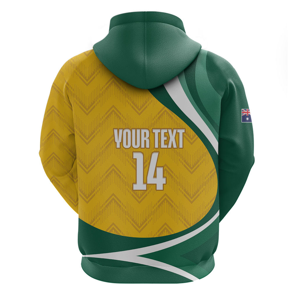 Australia 2026 Soccer Custom Hoodie Go Socceroos Kangaroo Mascot Yellow Sporty
