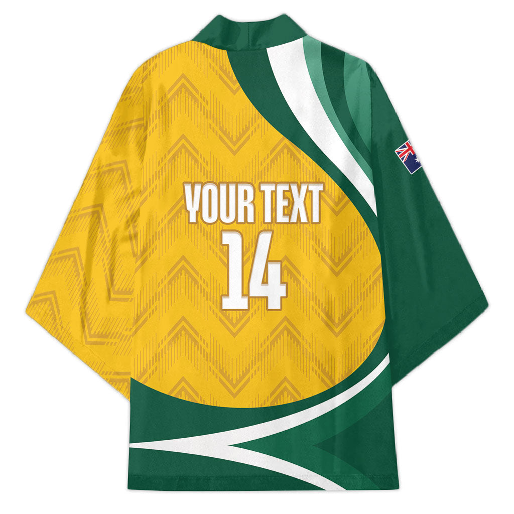 Australia 2026 Soccer Custom Kimono Go Socceroos Kangaroo Mascot Yellow Sporty