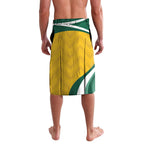 Australia 2026 Soccer Custom Lavalava Go Socceroos Kangaroo Mascot Yellow Sporty
